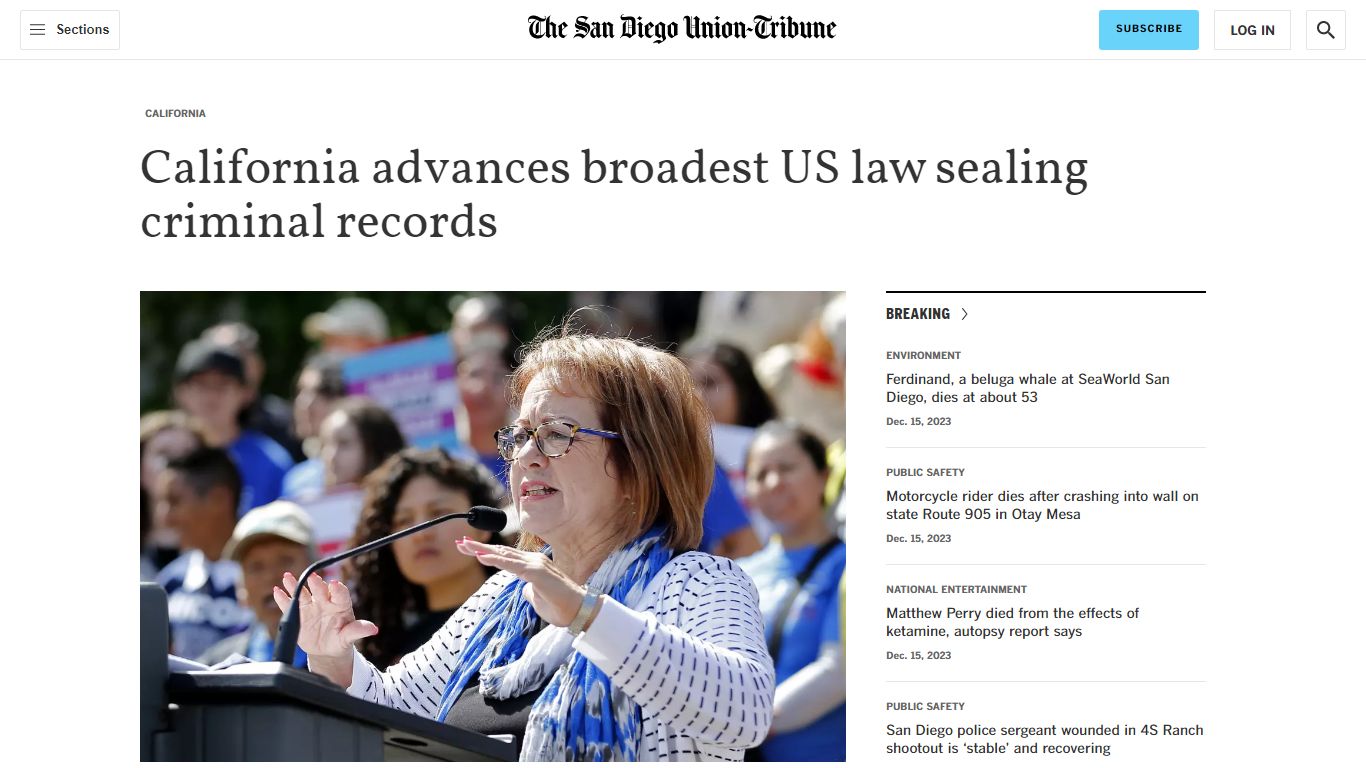 California advances broadest US law sealing criminal records